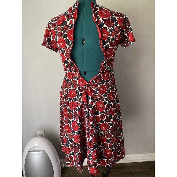 Voodoo Vixen Holly Holiday Red Swing Dress Rockabilly 1950s Vintage Style Retro - Picture 4 of 5